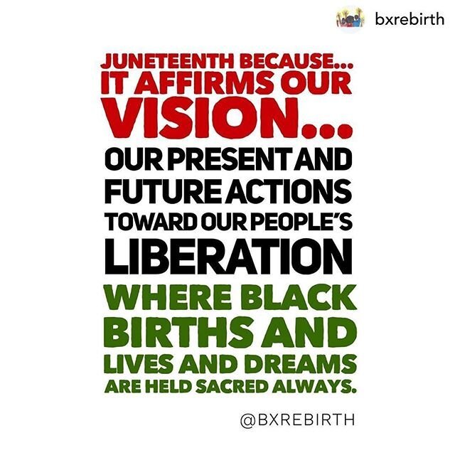 Posted @withregram &bull; @bxrebirth We love the warm, energetic embrace Juneteenth is receiving this year.  May we keep this very same energy always!
❤️🖤💚 Juneteenth is most literally a symbol of liberation for our people.  Some are arguing that t